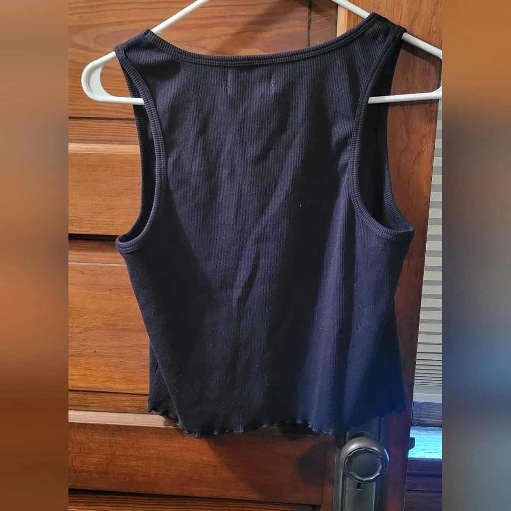 Juicy Couture Black Rhinestone 'Juicy' Scoop Tank - Picture 4 of 4